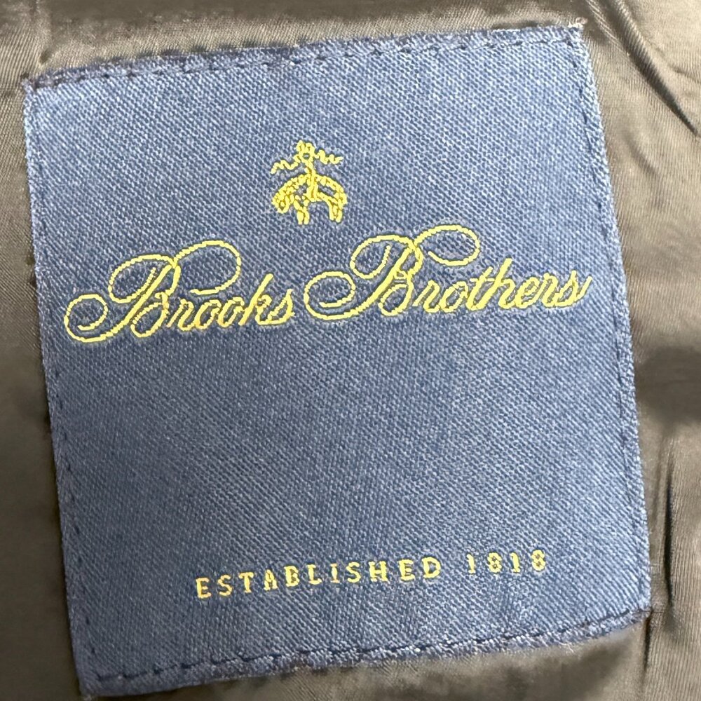 EUC Women's BROOKS BROTHERS‎ Belted Linen Blazer Black | Size 6 - Picture 7 of 11
